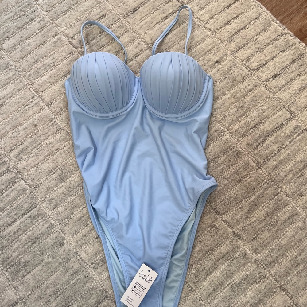 Cupshe Light Blue Women's One Piece Swimsuit